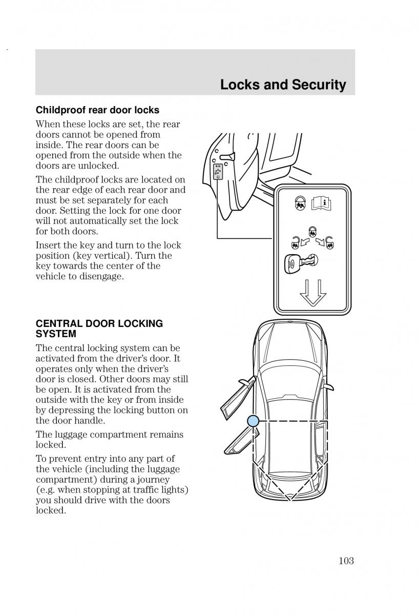 Ford Focus I 1 owners manual / page 103