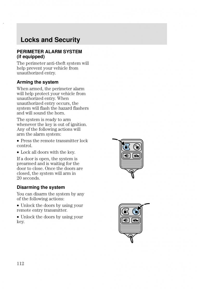 Ford Focus I 1 owners manual / page 112