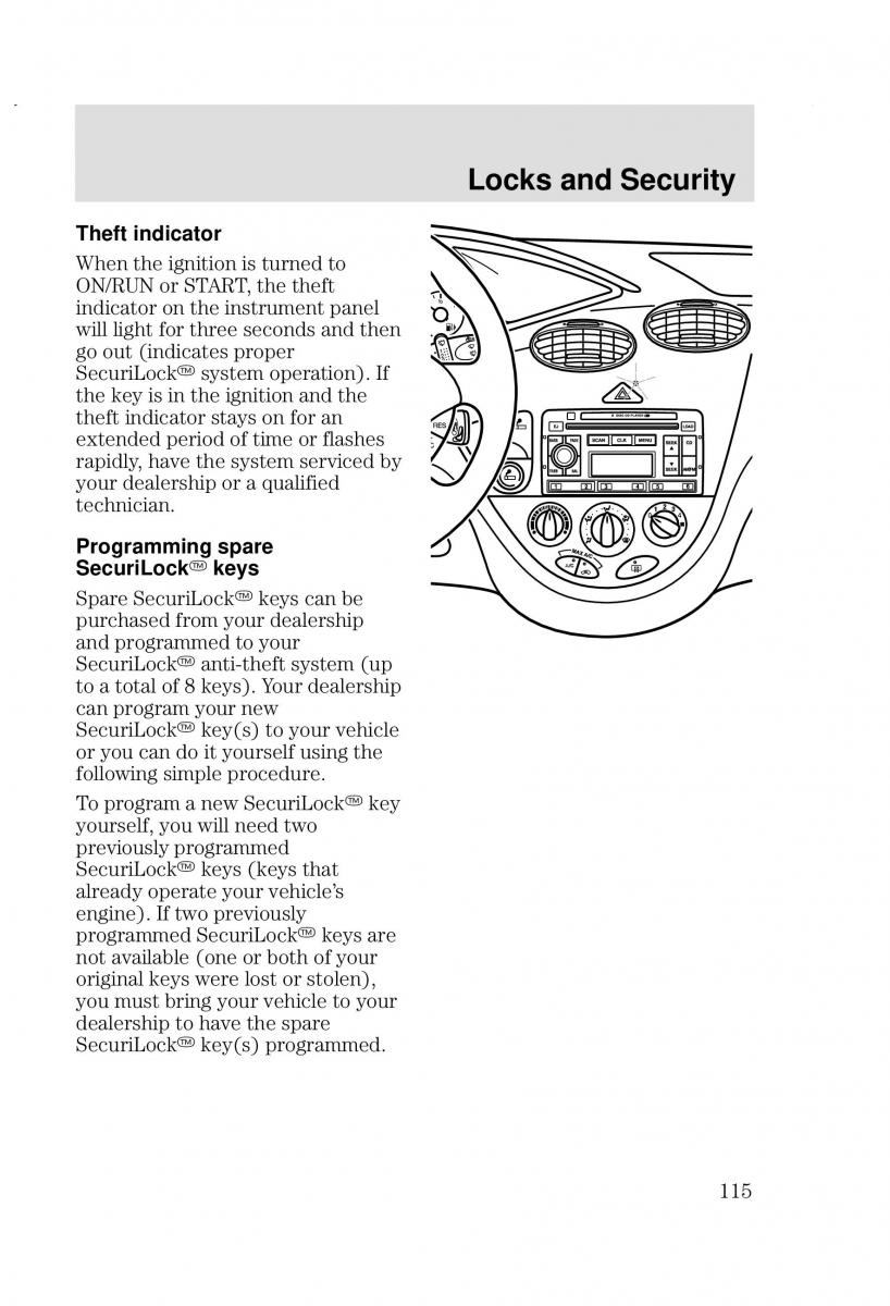 Ford Focus I 1 owners manual / page 115