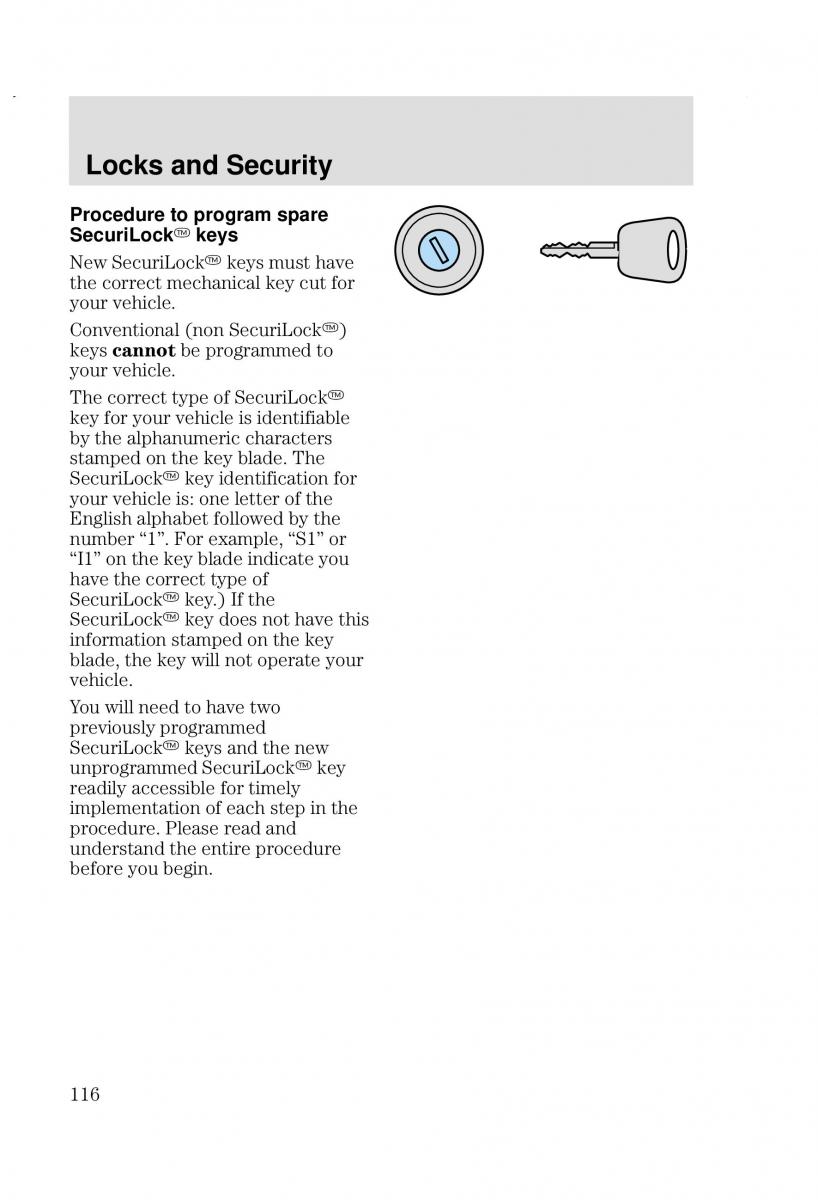 Ford Focus I 1 owners manual / page 116