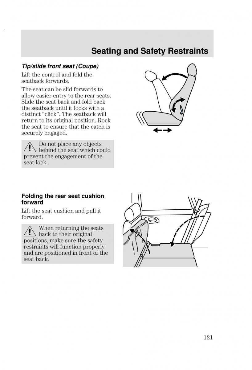 Ford Focus I 1 owners manual / page 121