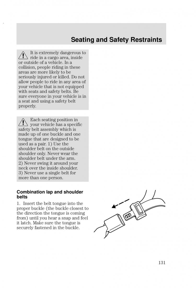 Ford Focus I 1 owners manual / page 131