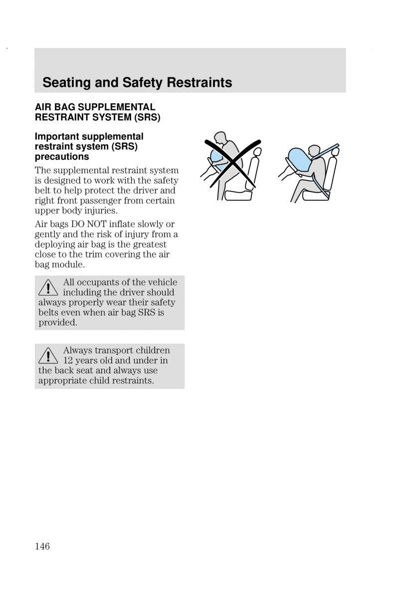 Ford Focus I 1 owners manual / page 146