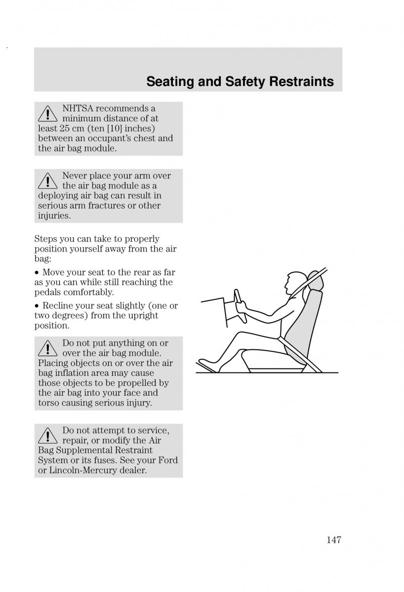 Ford Focus I 1 owners manual / page 147