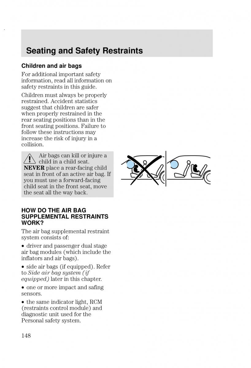 Ford Focus I 1 owners manual / page 148