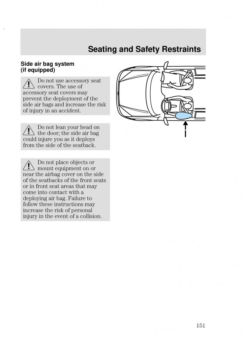 Ford Focus I 1 owners manual / page 151