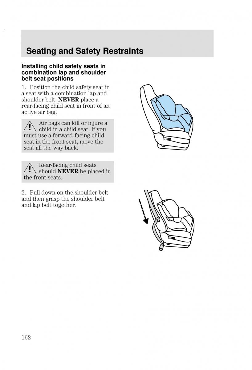 Ford Focus I 1 owners manual / page 162