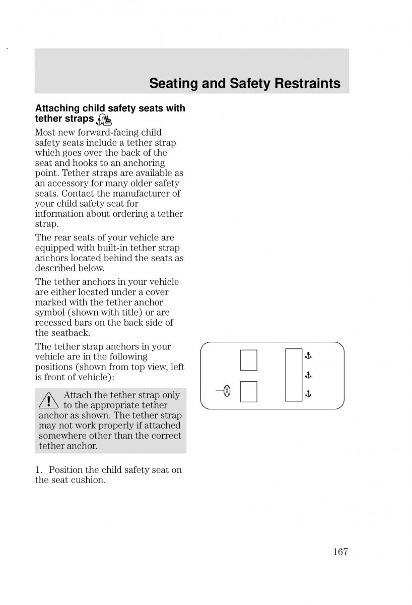 Ford Focus I 1 owners manual / page 167