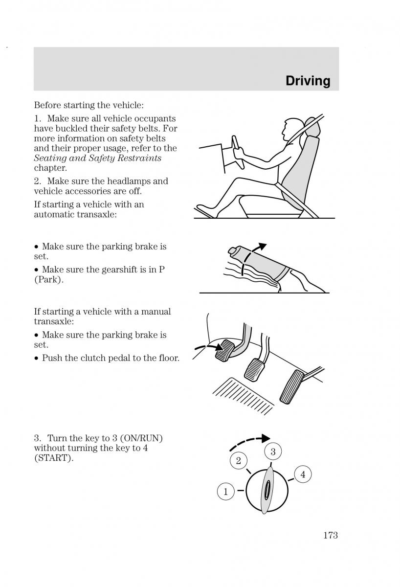 Ford Focus I 1 owners manual / page 173