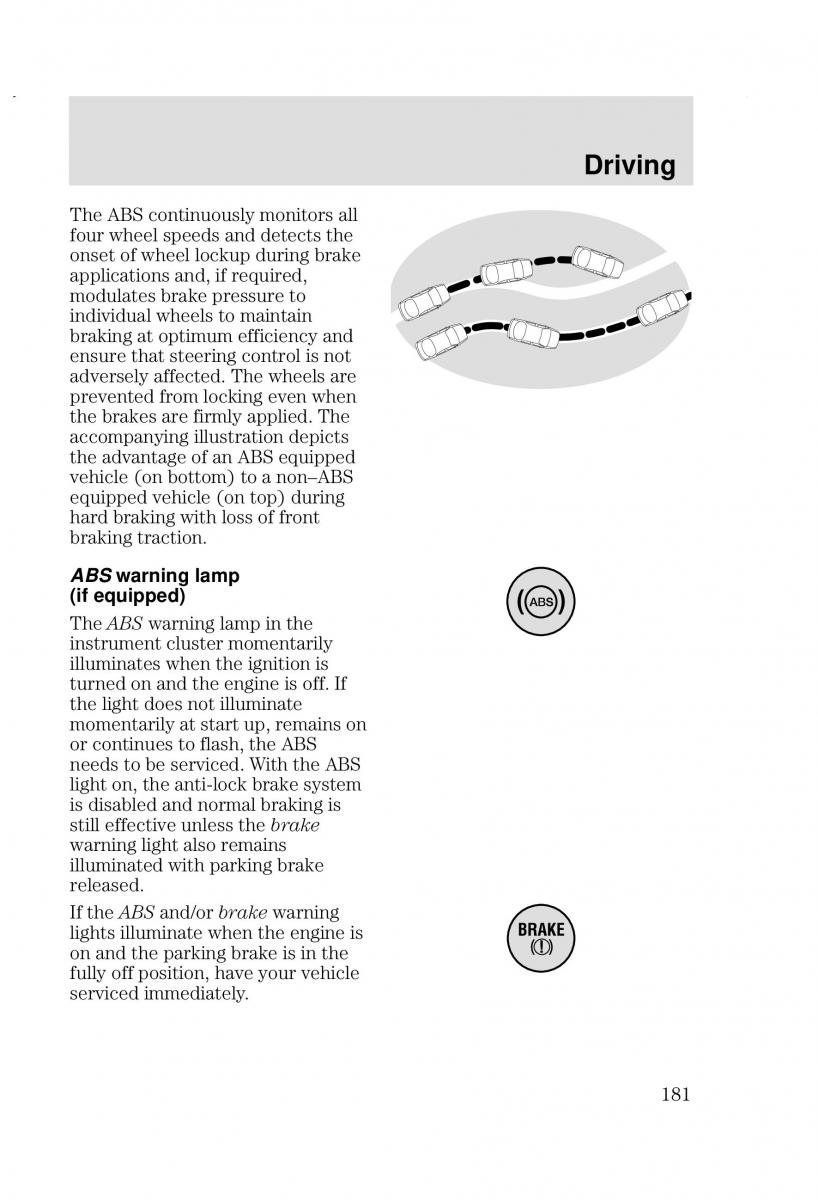 Ford Focus I 1 owners manual / page 181