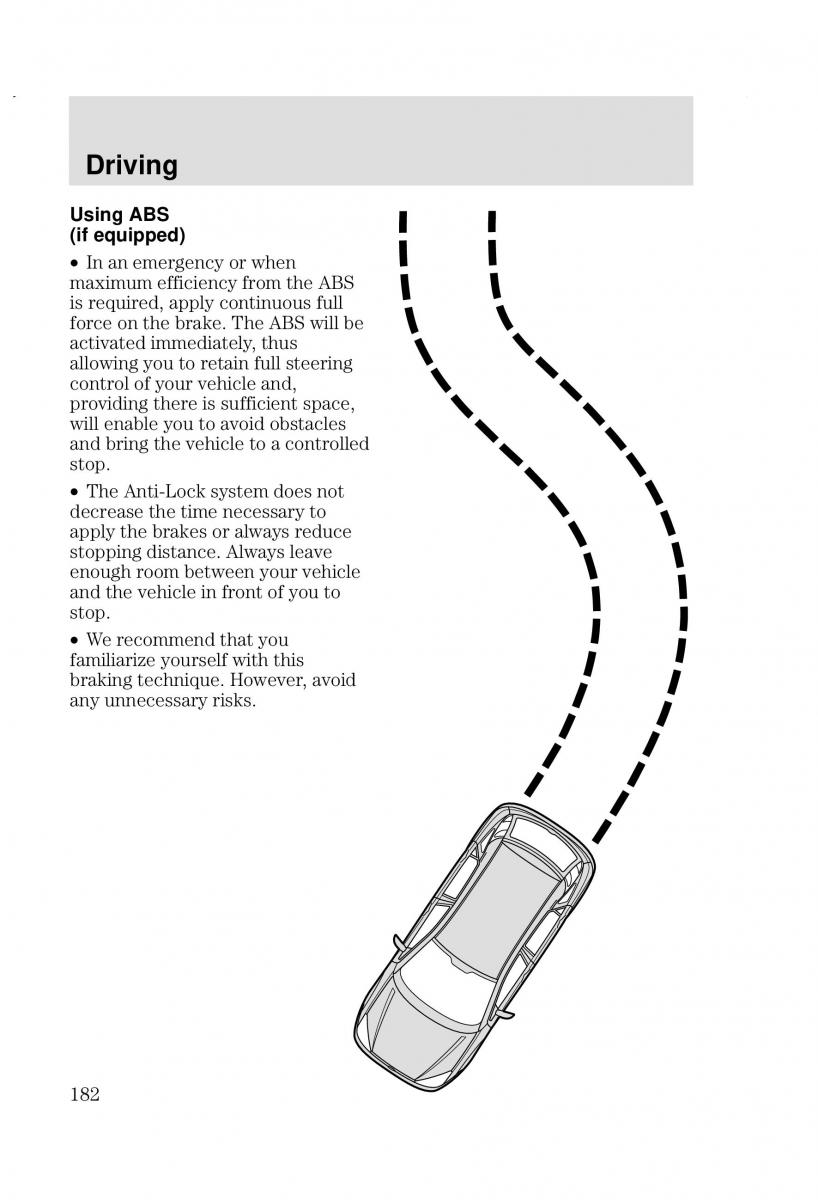 Ford Focus I 1 owners manual / page 182