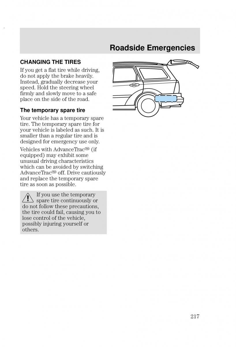 Ford Focus I 1 owners manual / page 217