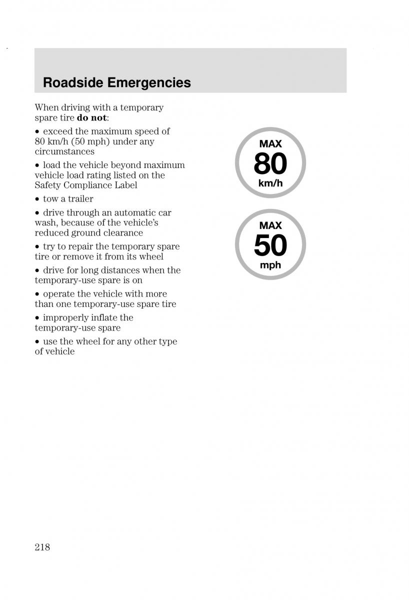 Ford Focus I 1 owners manual / page 218