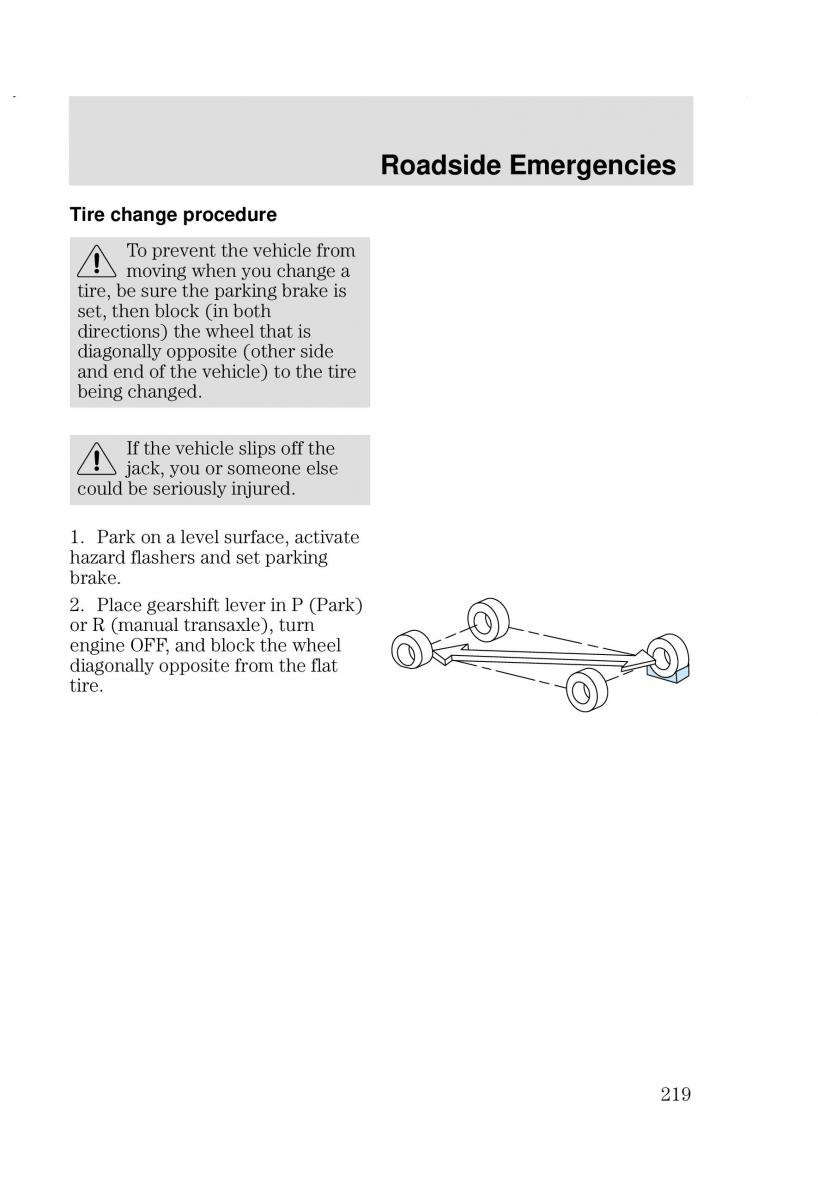 Ford Focus I 1 owners manual / page 219