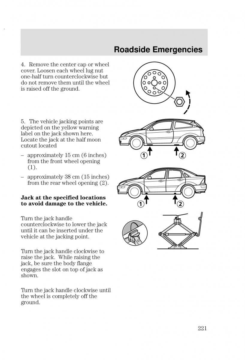 Ford Focus I 1 owners manual / page 221