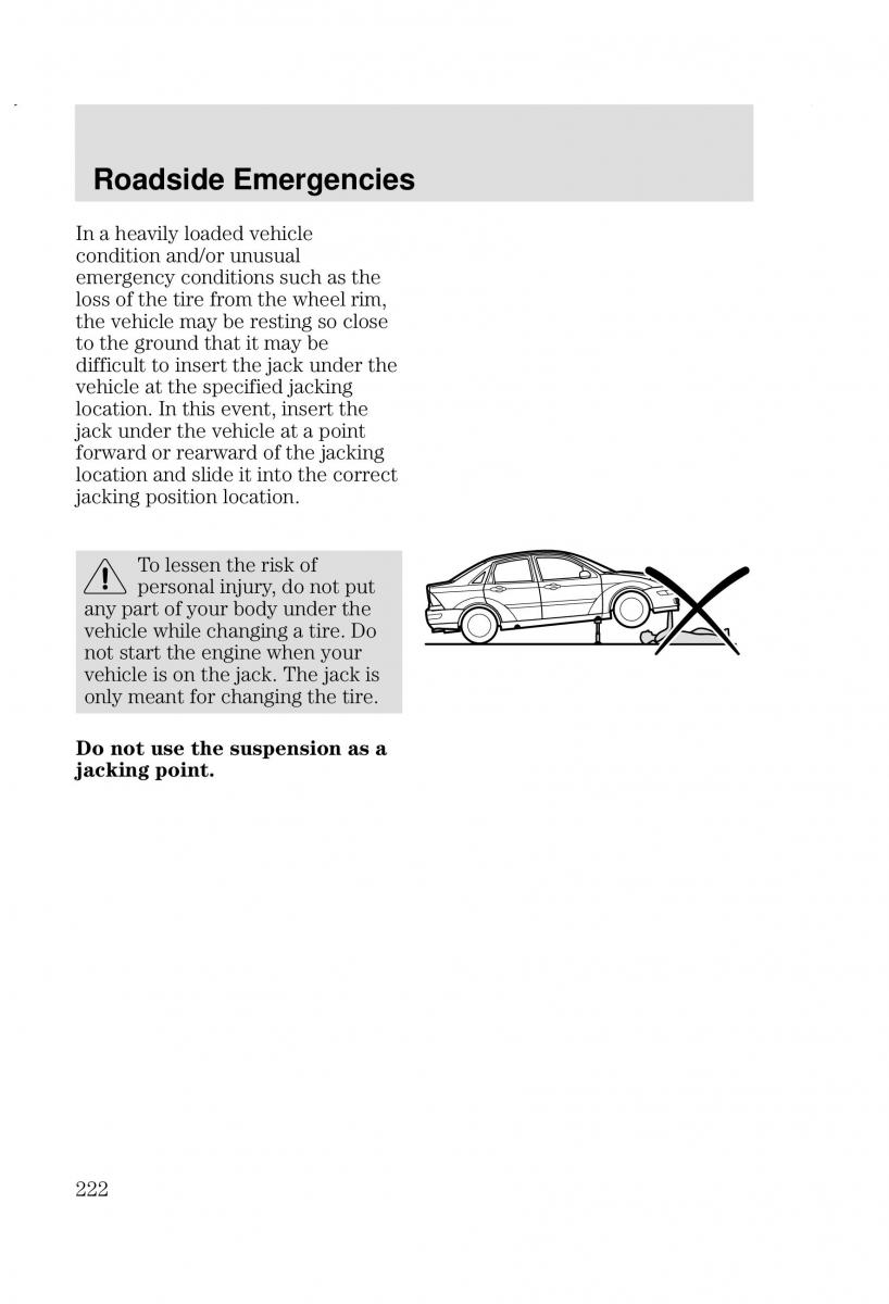 Ford Focus I 1 owners manual / page 222