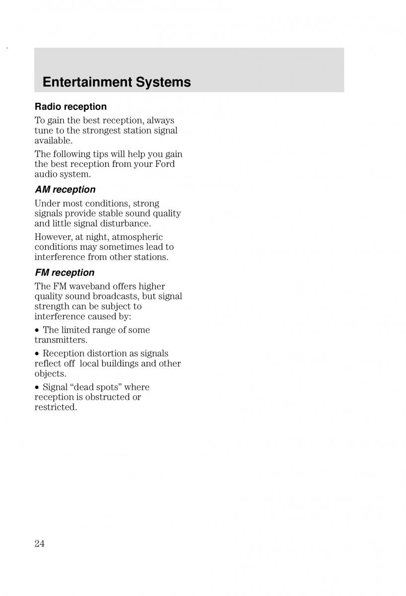 Ford Focus I 1 owners manual / page 24