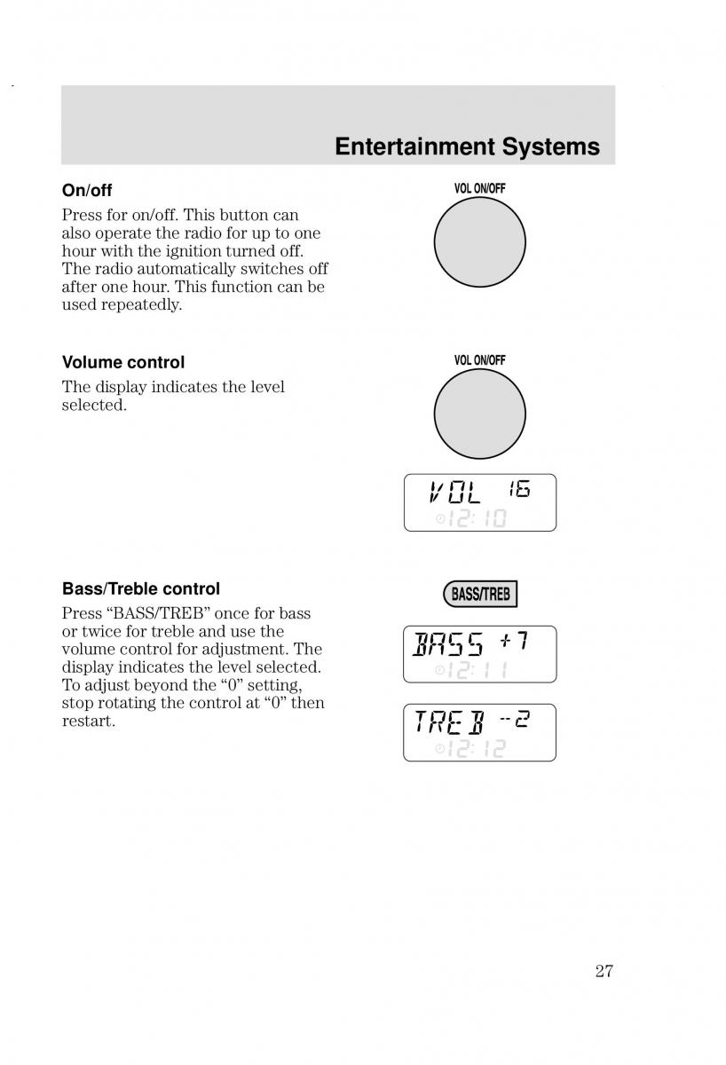 Ford Focus I 1 owners manual / page 27