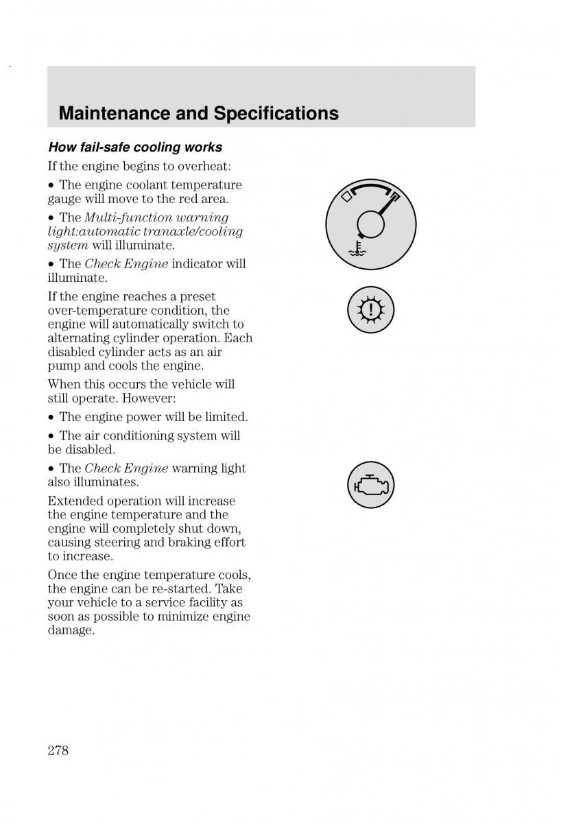 Ford Focus I 1 owners manual / page 278