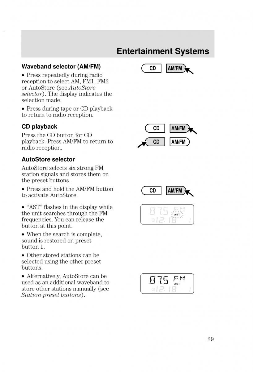 Ford Focus I 1 owners manual / page 29