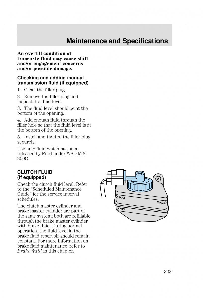 Ford Focus I 1 owners manual / page 303