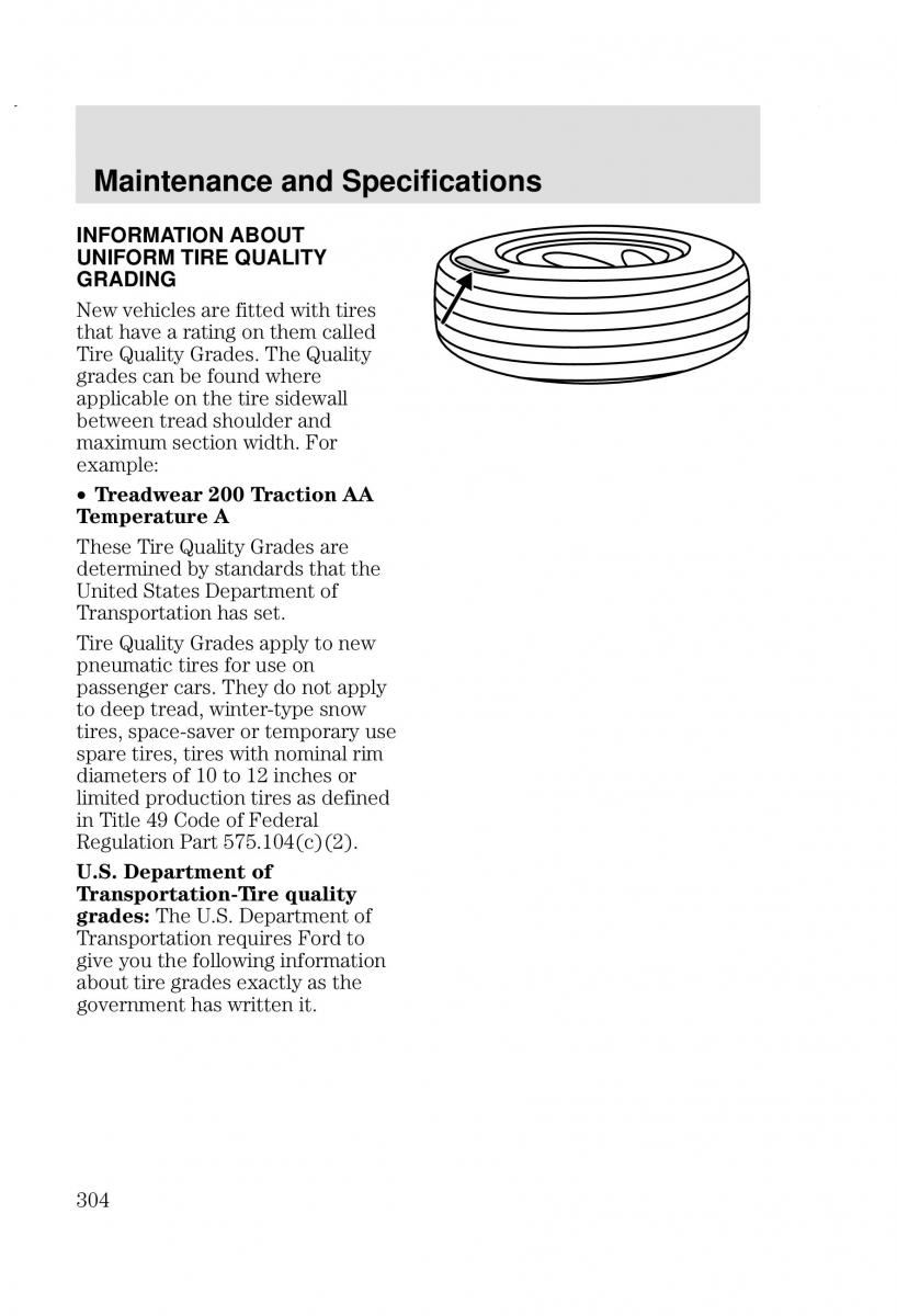 Ford Focus I 1 owners manual / page 304