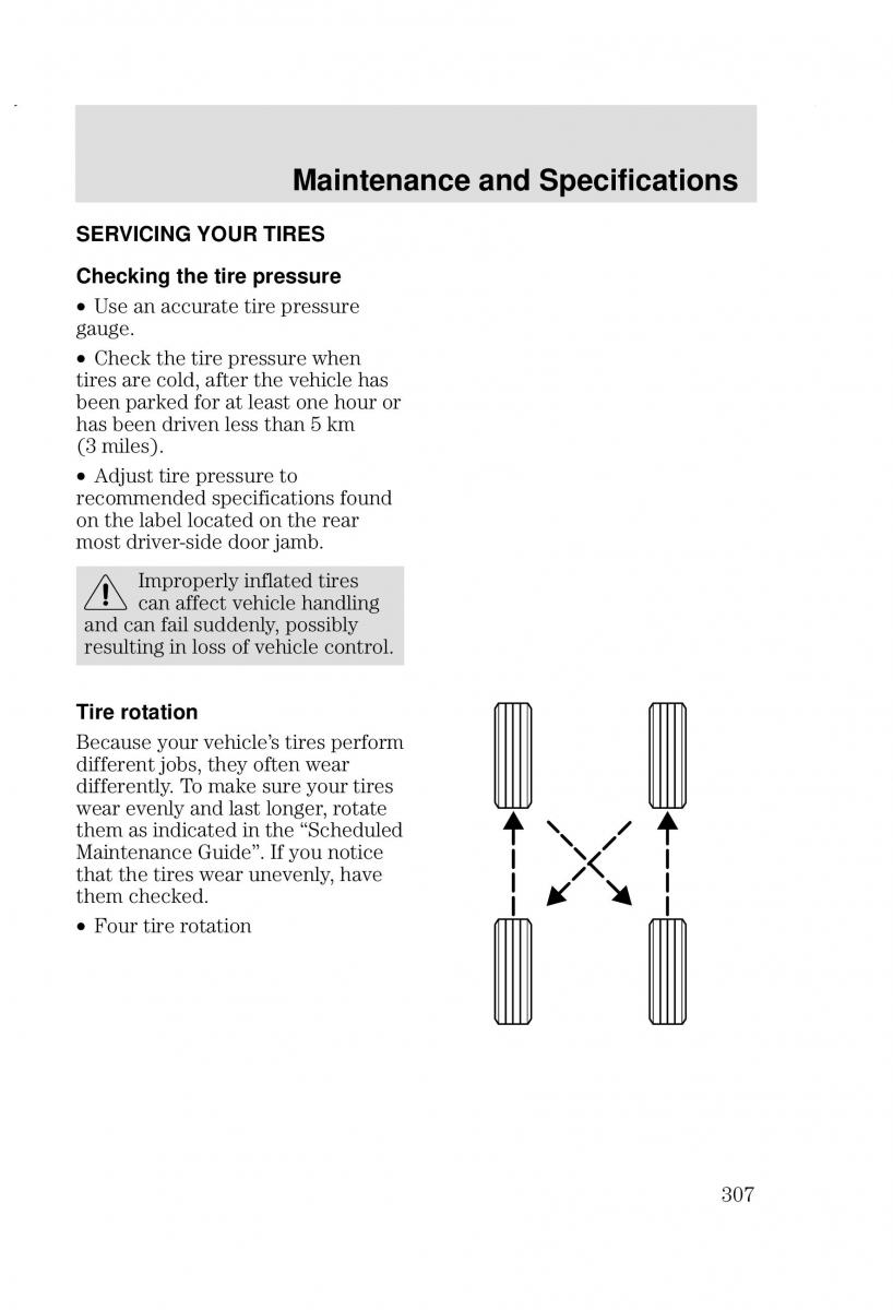 Ford Focus I 1 owners manual / page 307