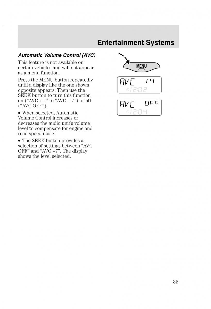 Ford Focus I 1 owners manual / page 35