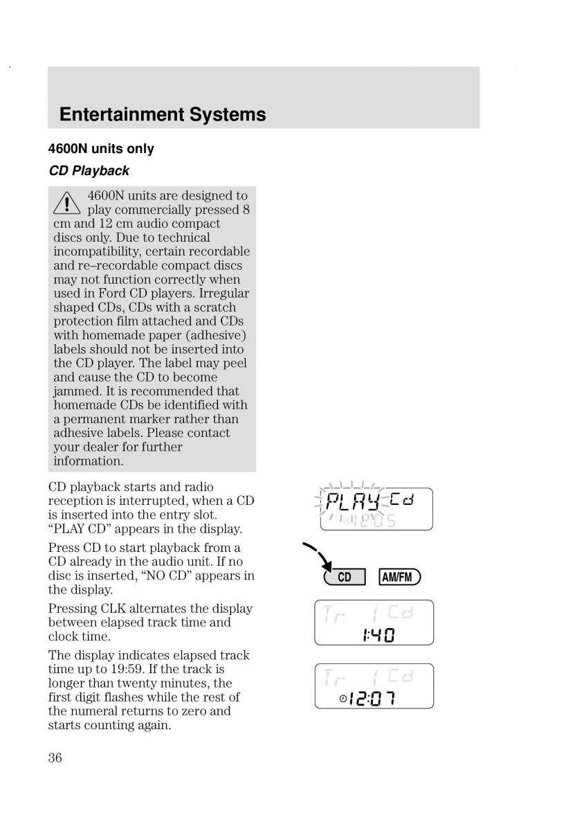 Ford Focus I 1 owners manual / page 36