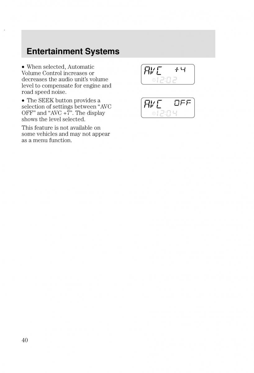 Ford Focus I 1 owners manual / page 40