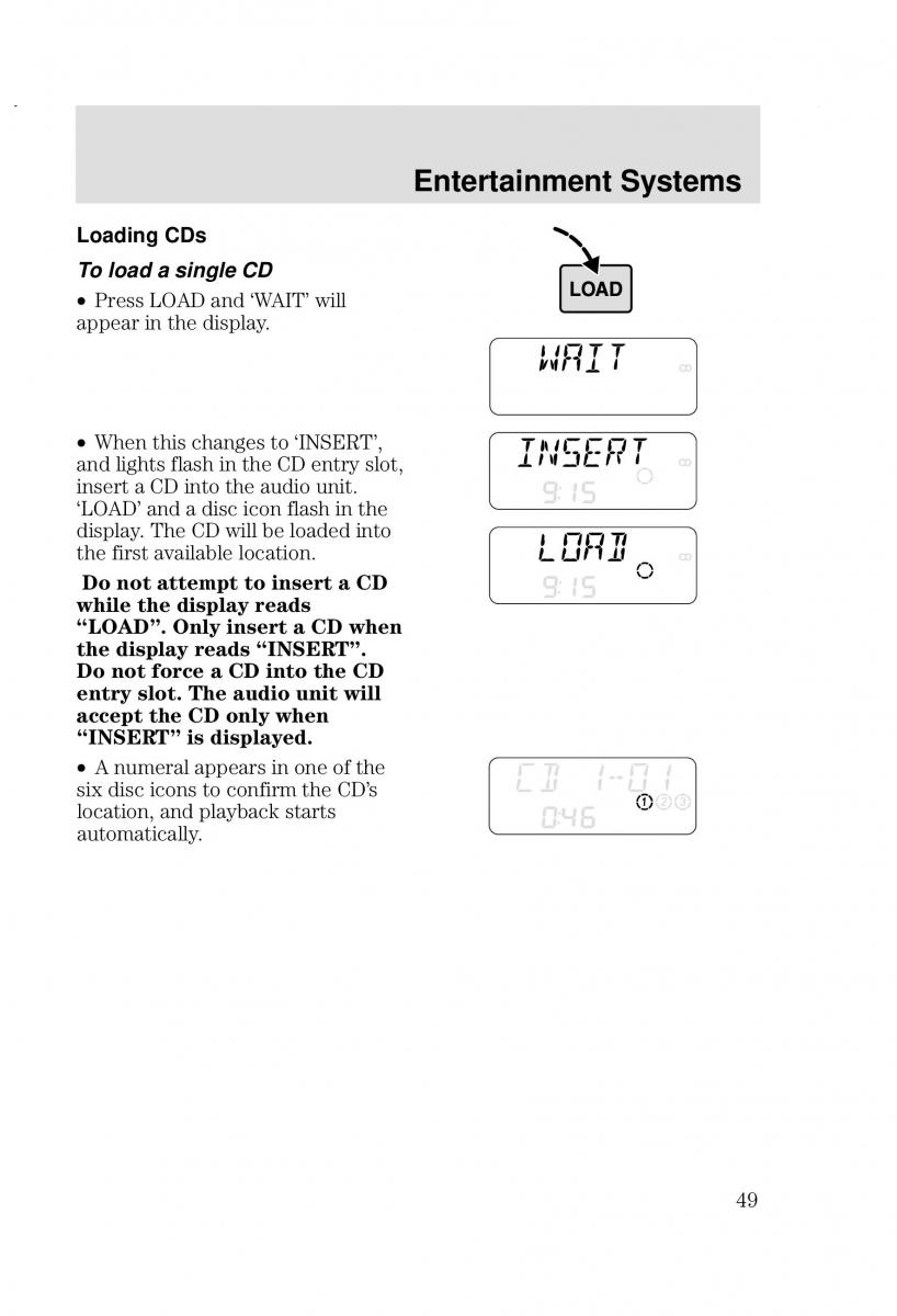 Ford Focus I 1 owners manual / page 49