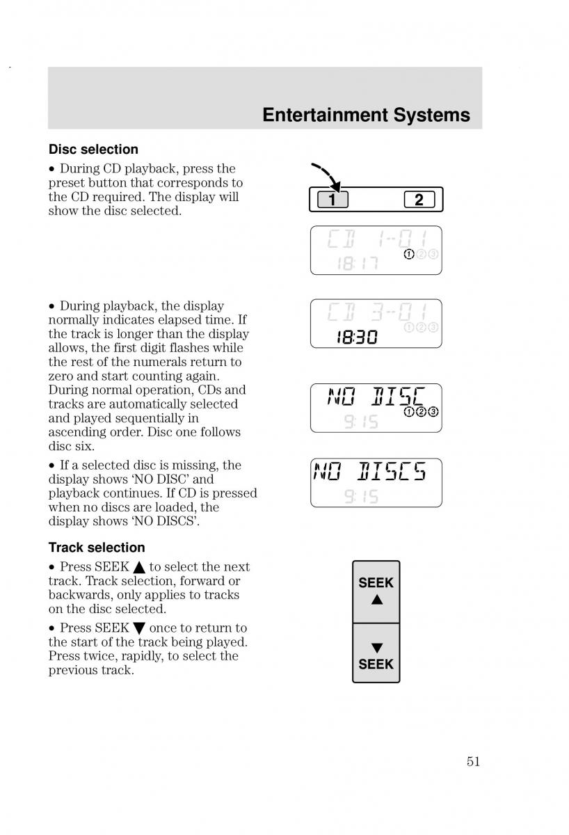 Ford Focus I 1 owners manual / page 51