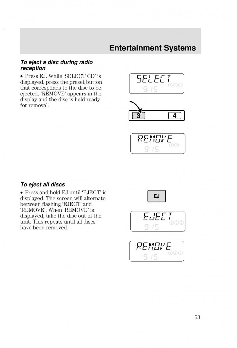 Ford Focus I 1 owners manual / page 53