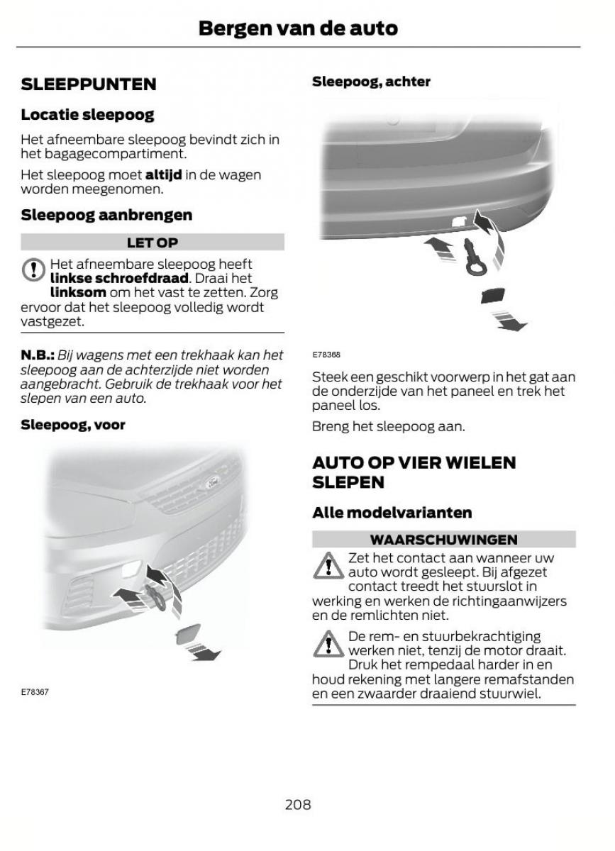 Ford Focus II 2 handleiding / page 211