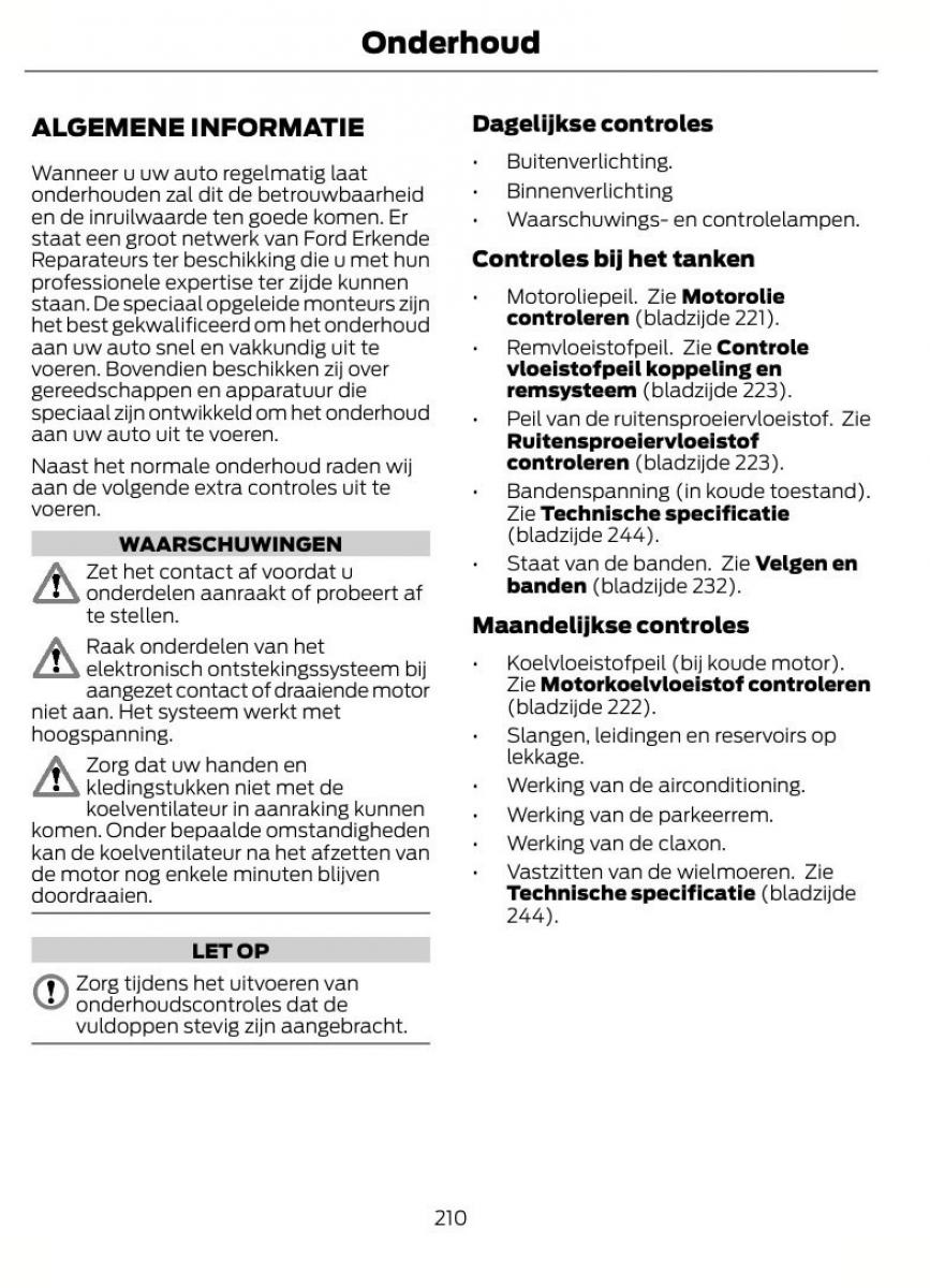 Ford Focus II 2 handleiding / page 213