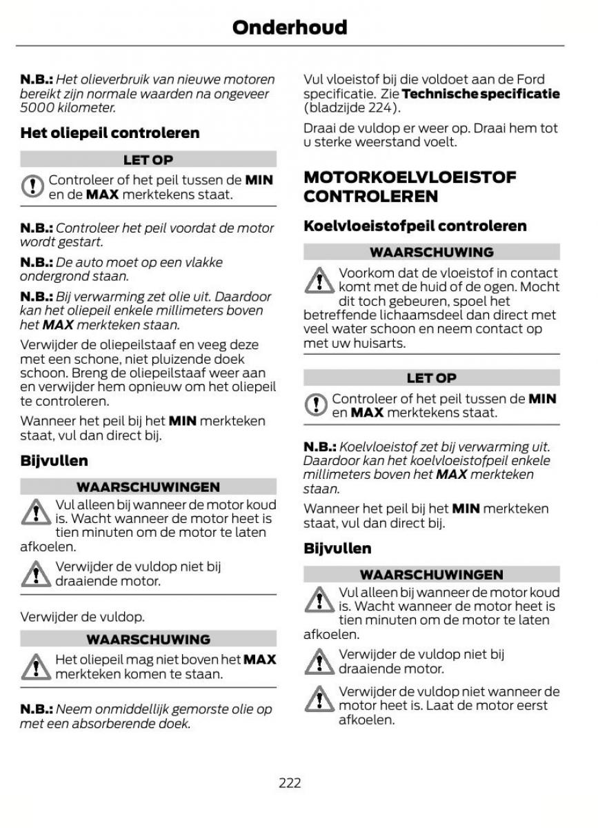 Ford Focus II 2 handleiding / page 225