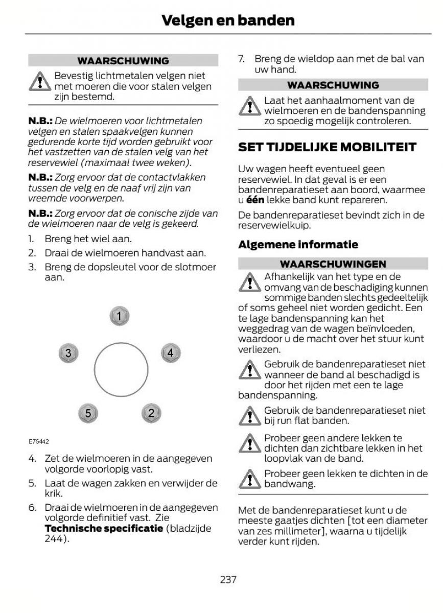 Ford Focus II 2 handleiding / page 240