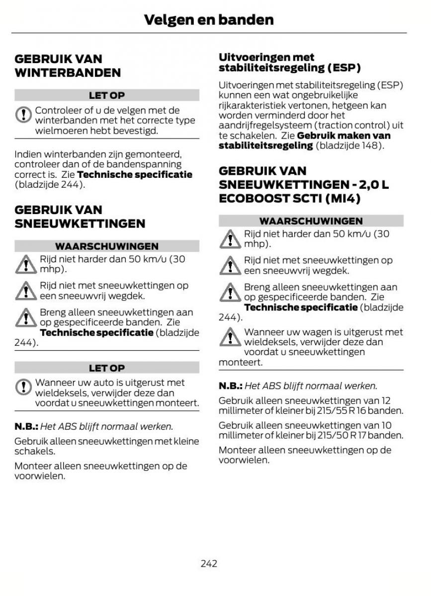 Ford Focus II 2 handleiding / page 245