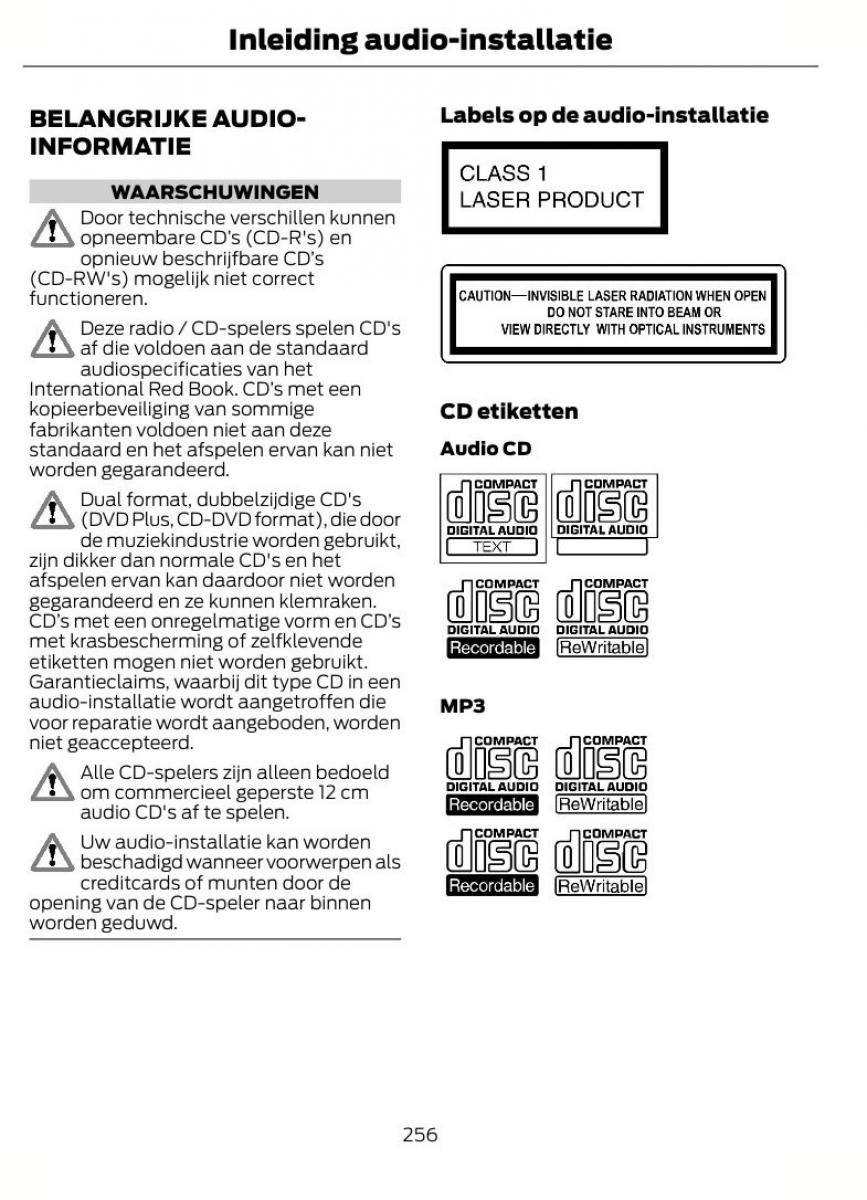 Ford Focus II 2 handleiding / page 259