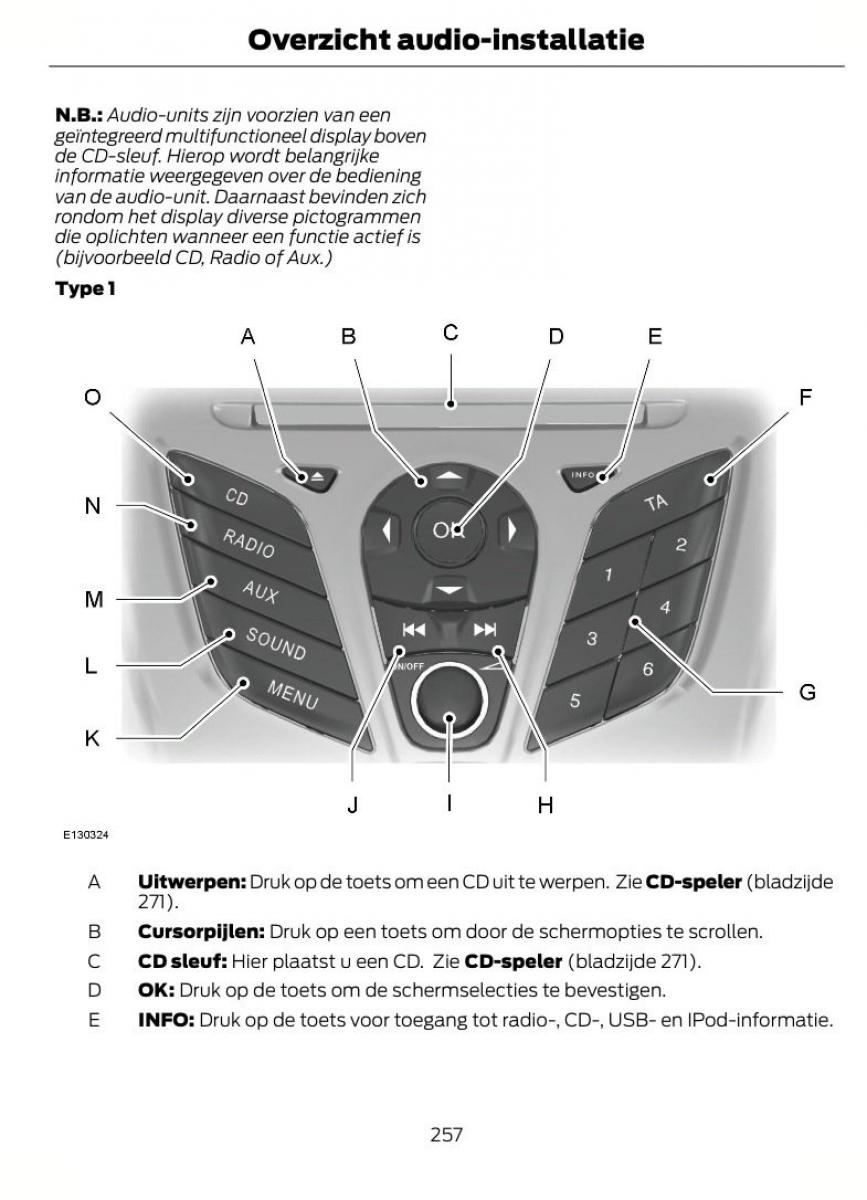 Ford Focus II 2 handleiding / page 260