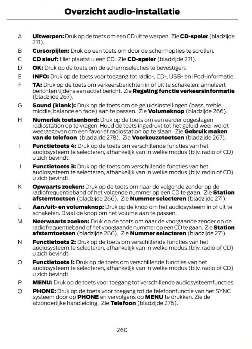 Ford Focus II 2 handleiding / page 263