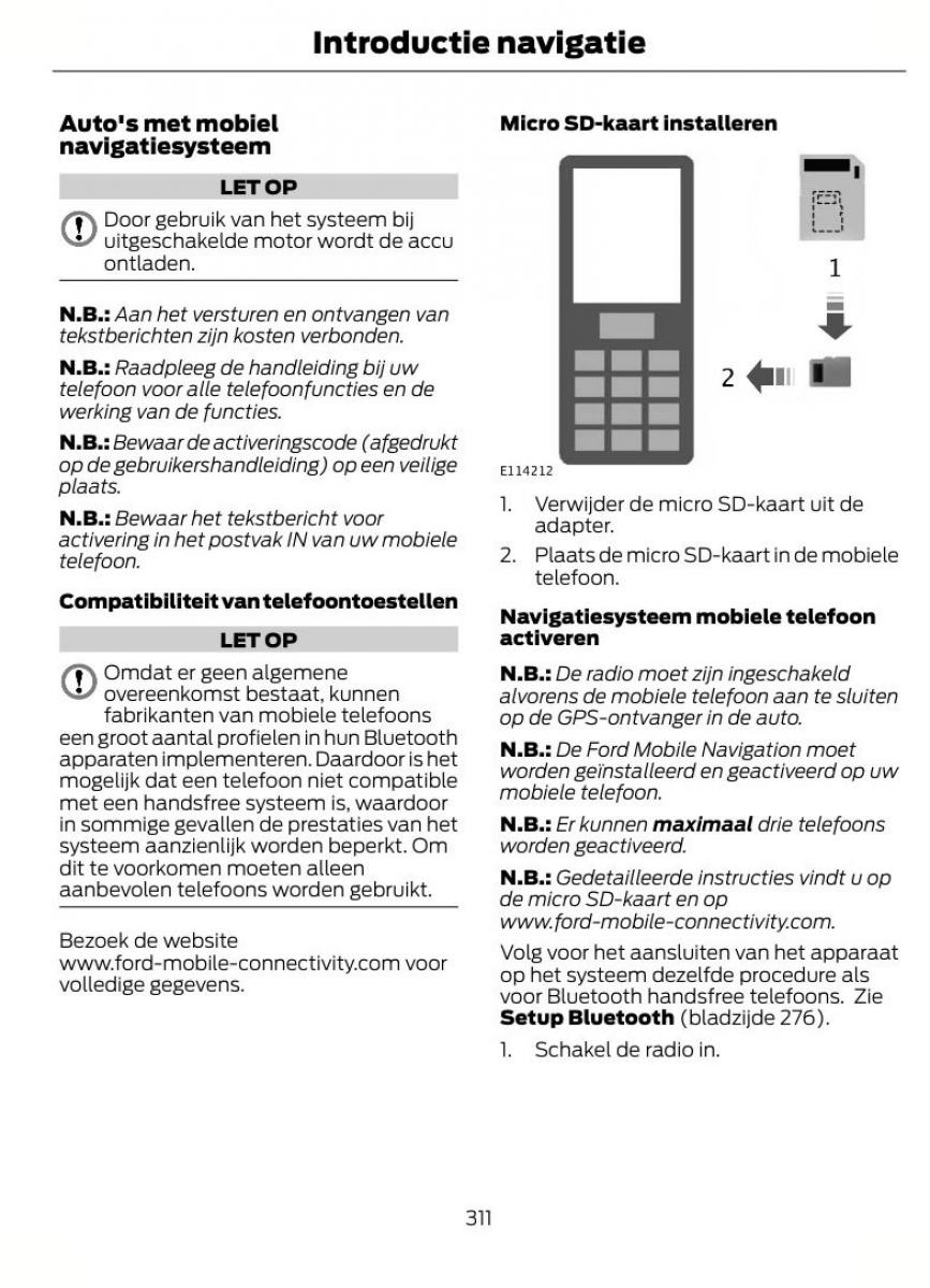 Ford Focus II 2 handleiding / page 314