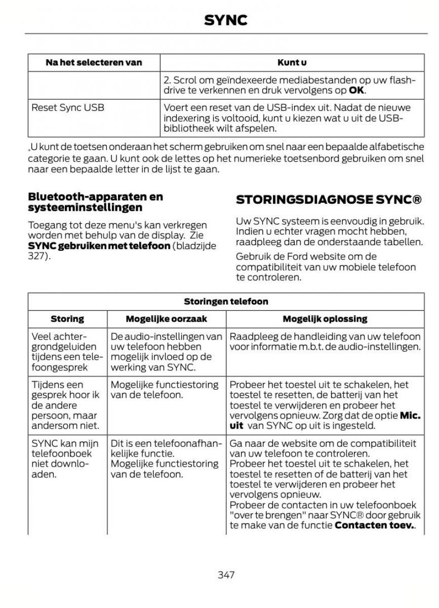 Ford Focus II 2 handleiding / page 350