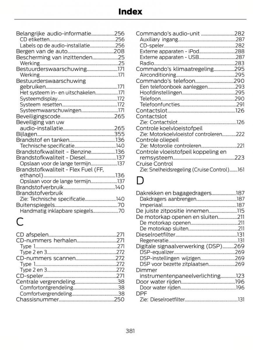 Ford Focus II 2 handleiding / page 384