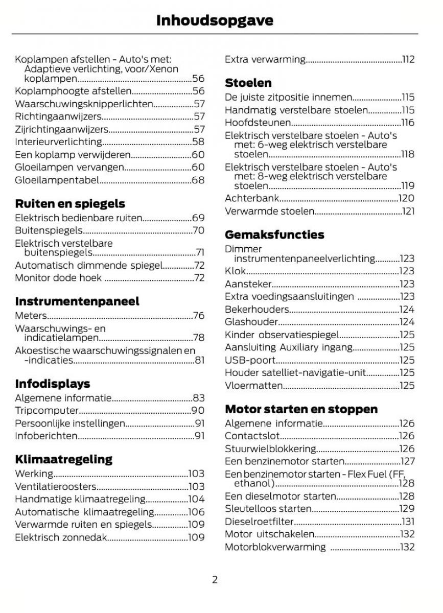 Ford Focus II 2 handleiding / page 5