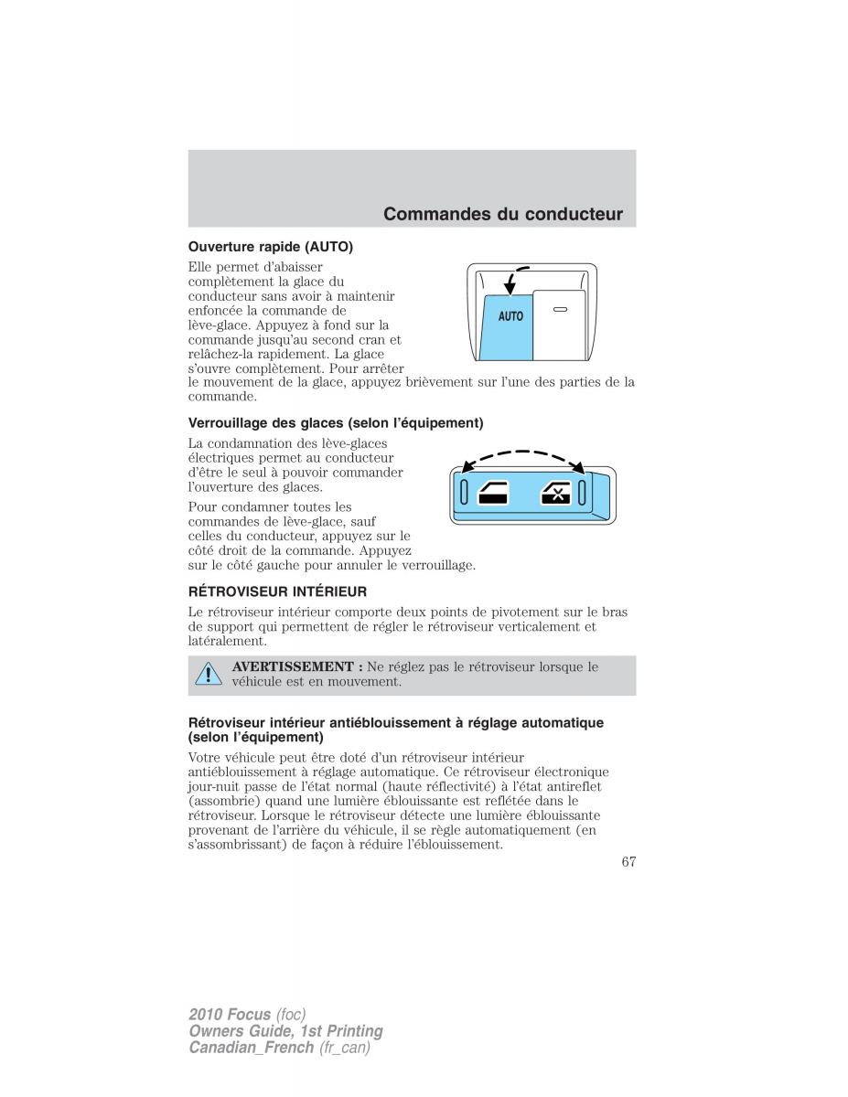 Ford Focus II 2 manuel du proprietaire / page 67