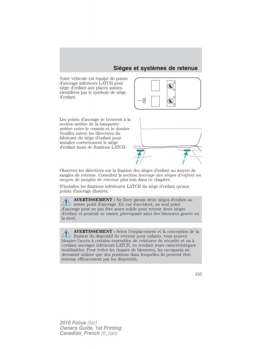 Ford Focus II 2 manuel du proprietaire / page 155