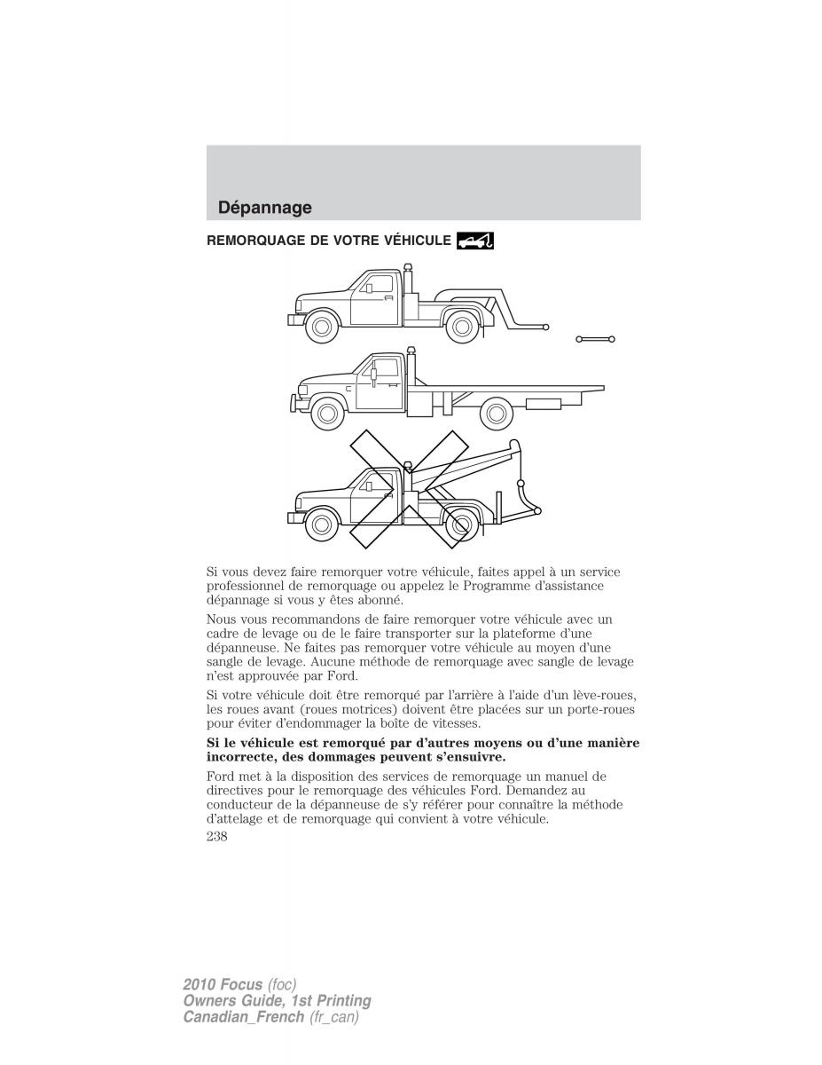 Ford Focus II 2 manuel du proprietaire / page 238