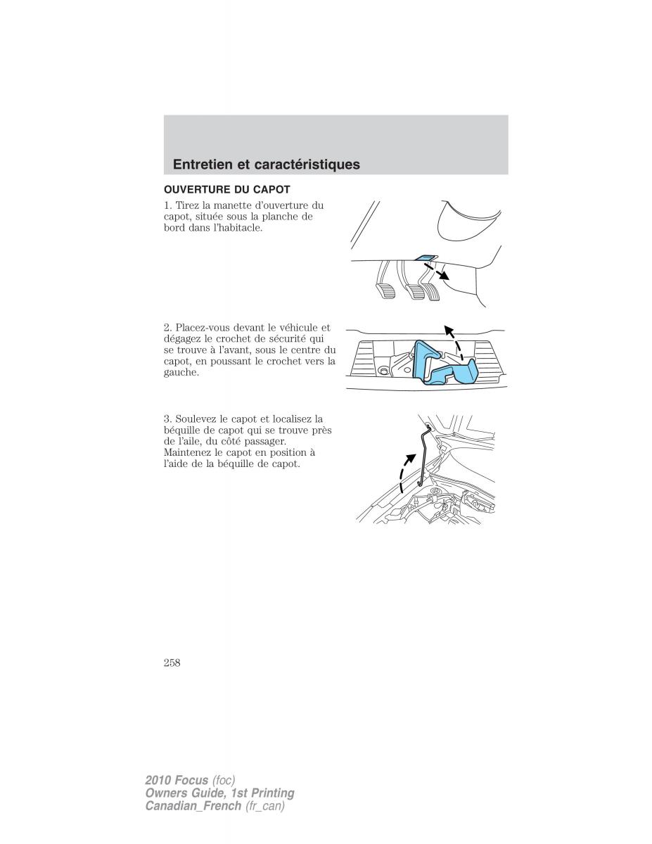 Ford Focus II 2 manuel du proprietaire / page 258