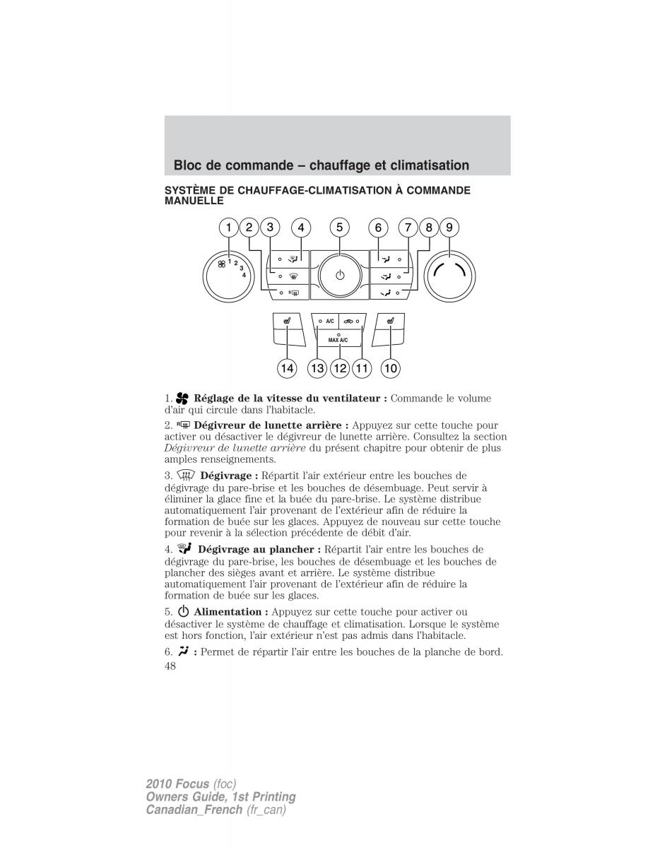 Ford Focus II 2 manuel du proprietaire / page 48